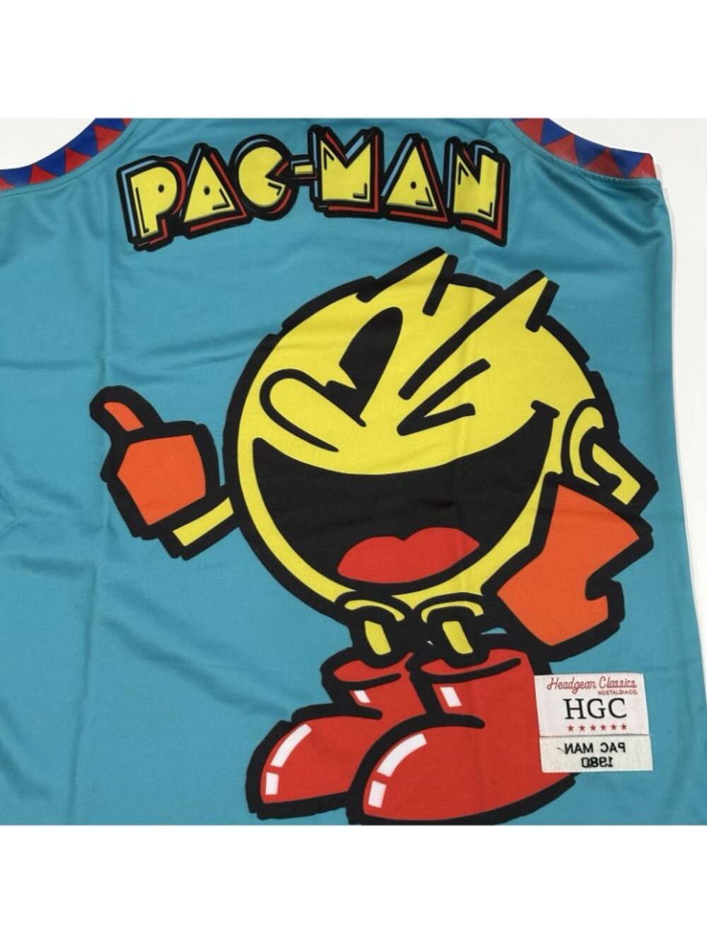 Pac-Man Jersey Headgear Classics Blue 1980 Retro Arcade Game Large 28.5x22 - Picture 7 of 8